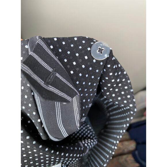 Cabi black and white Polkadot cropped pants size 6 Slimfit Stretch - Picture 3 of 7